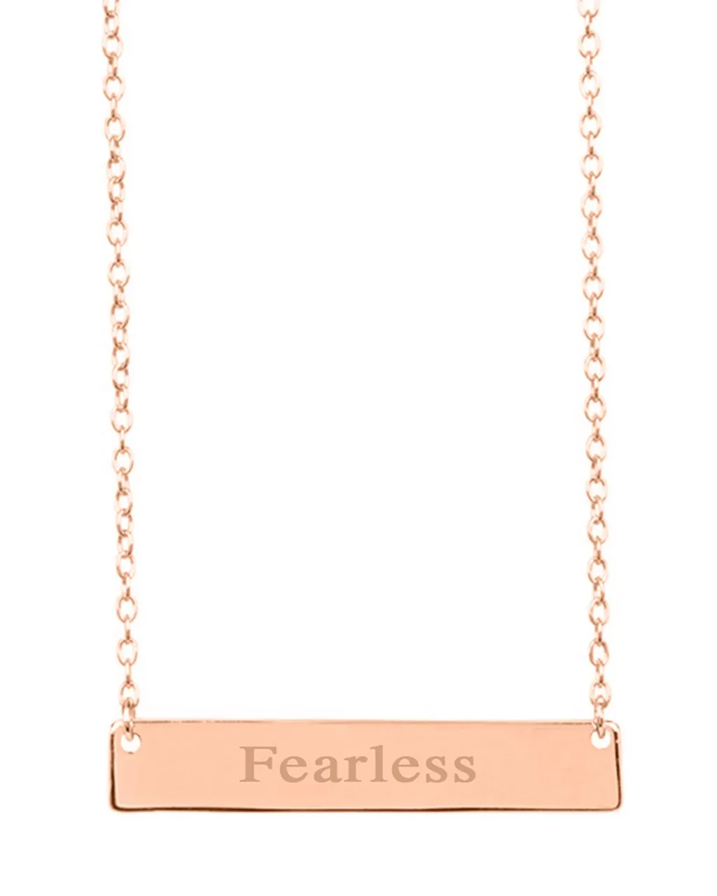 Sterling Silver Inspirational Bar Pendant Necklace