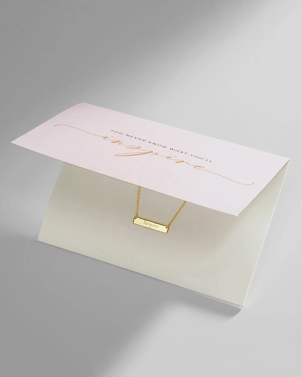 Sterling Silver Inspirational Bar Pendant Necklace