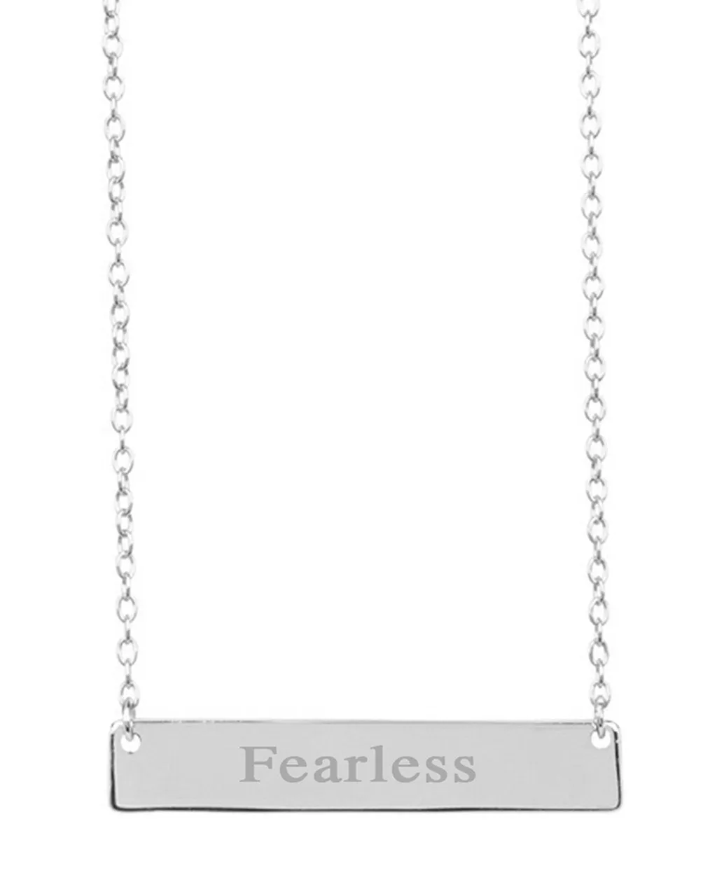 Sterling Silver Inspirational Bar Pendant Necklace