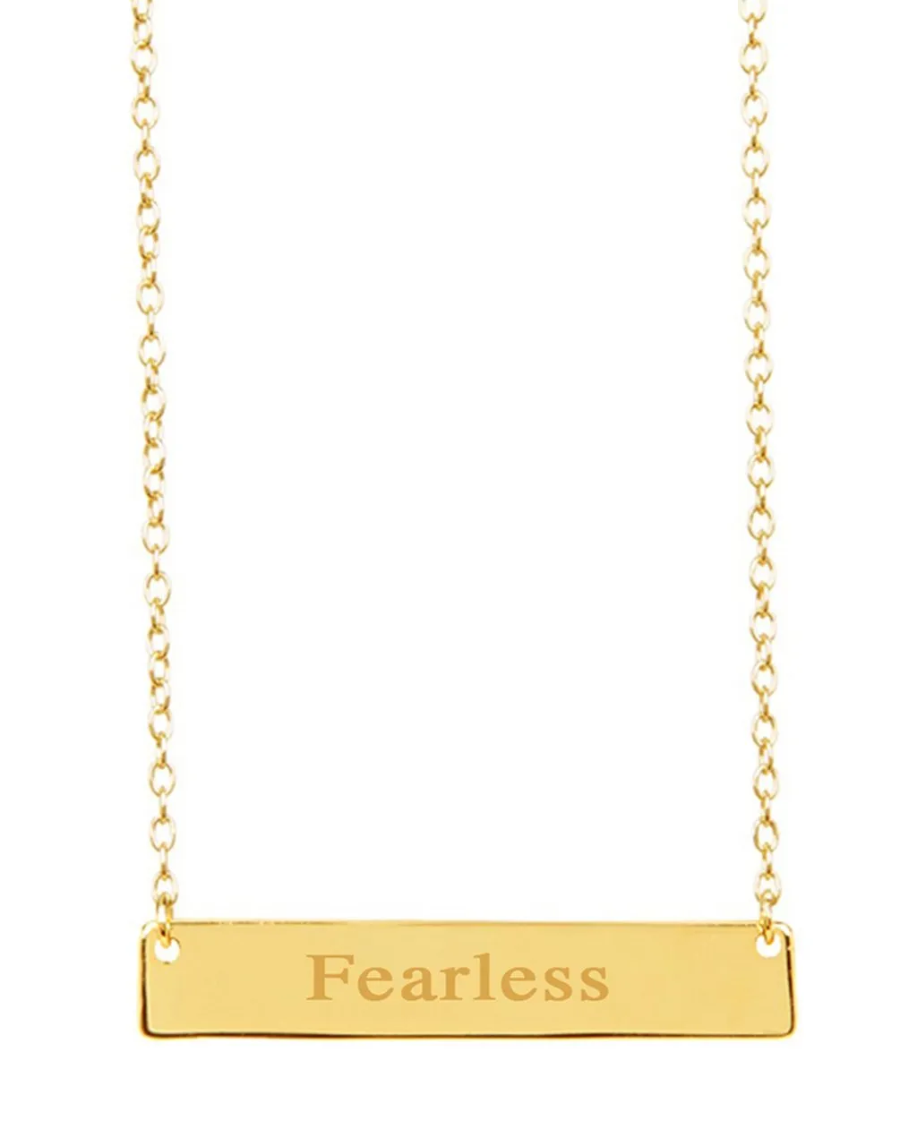 Sterling Silver Inspirational Bar Pendant Necklace