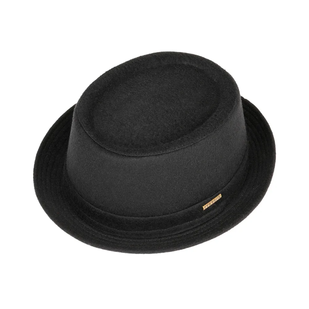 Stetson - Pork Pie Wool - Fedora - Black