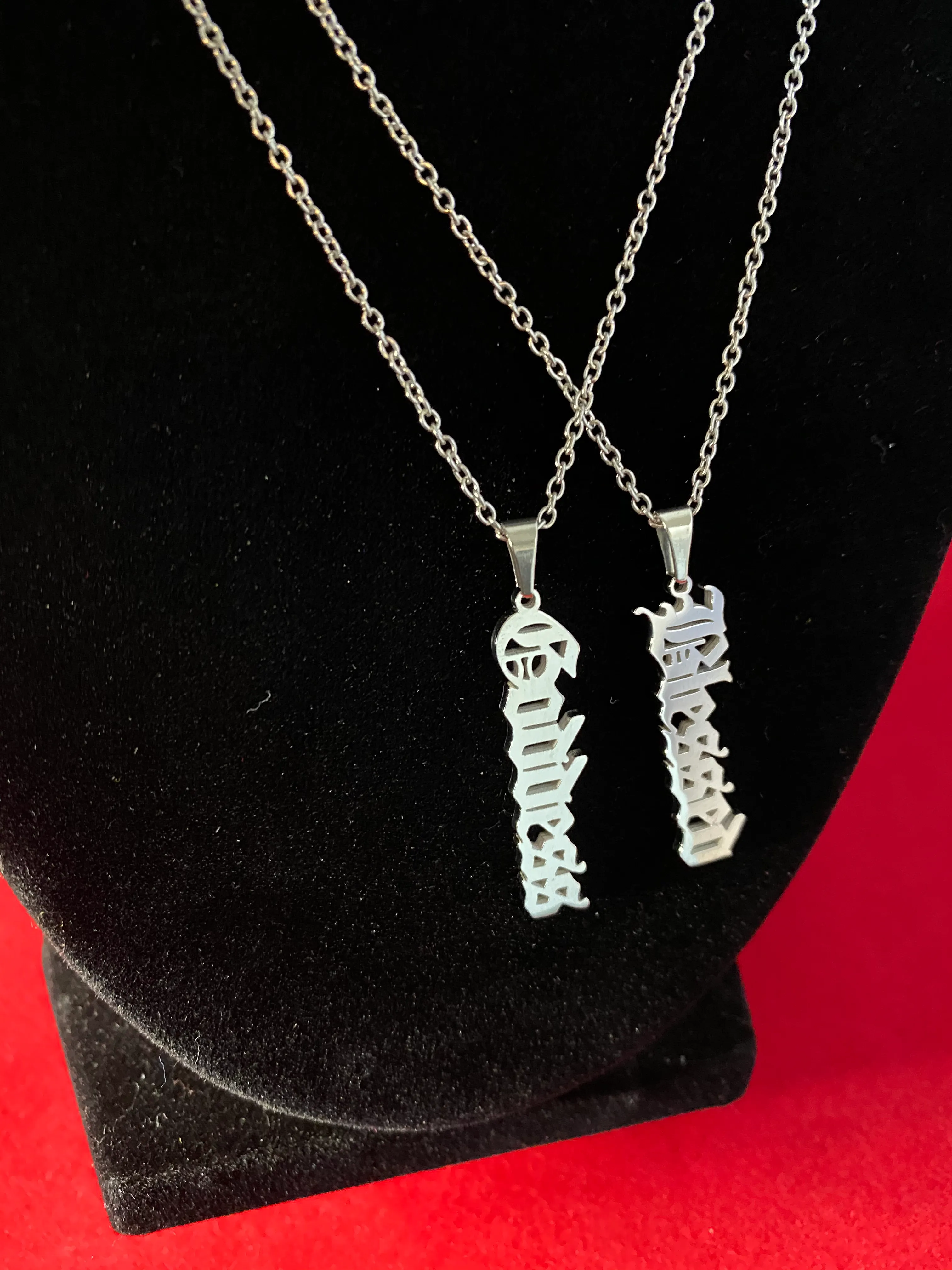Stirling Silver Goddess & Blessed Necklaces