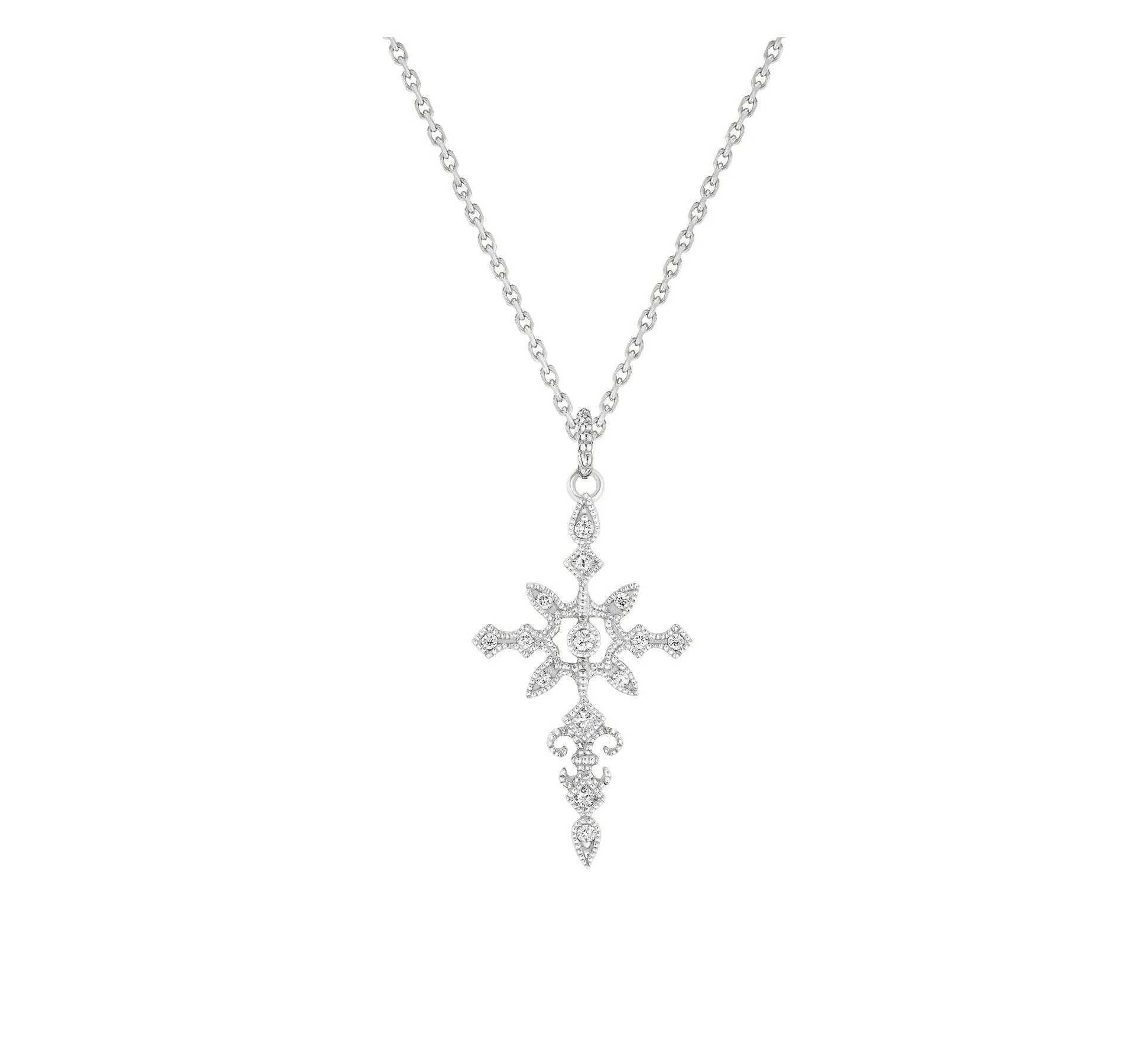 Stone Glory white gold necklace
