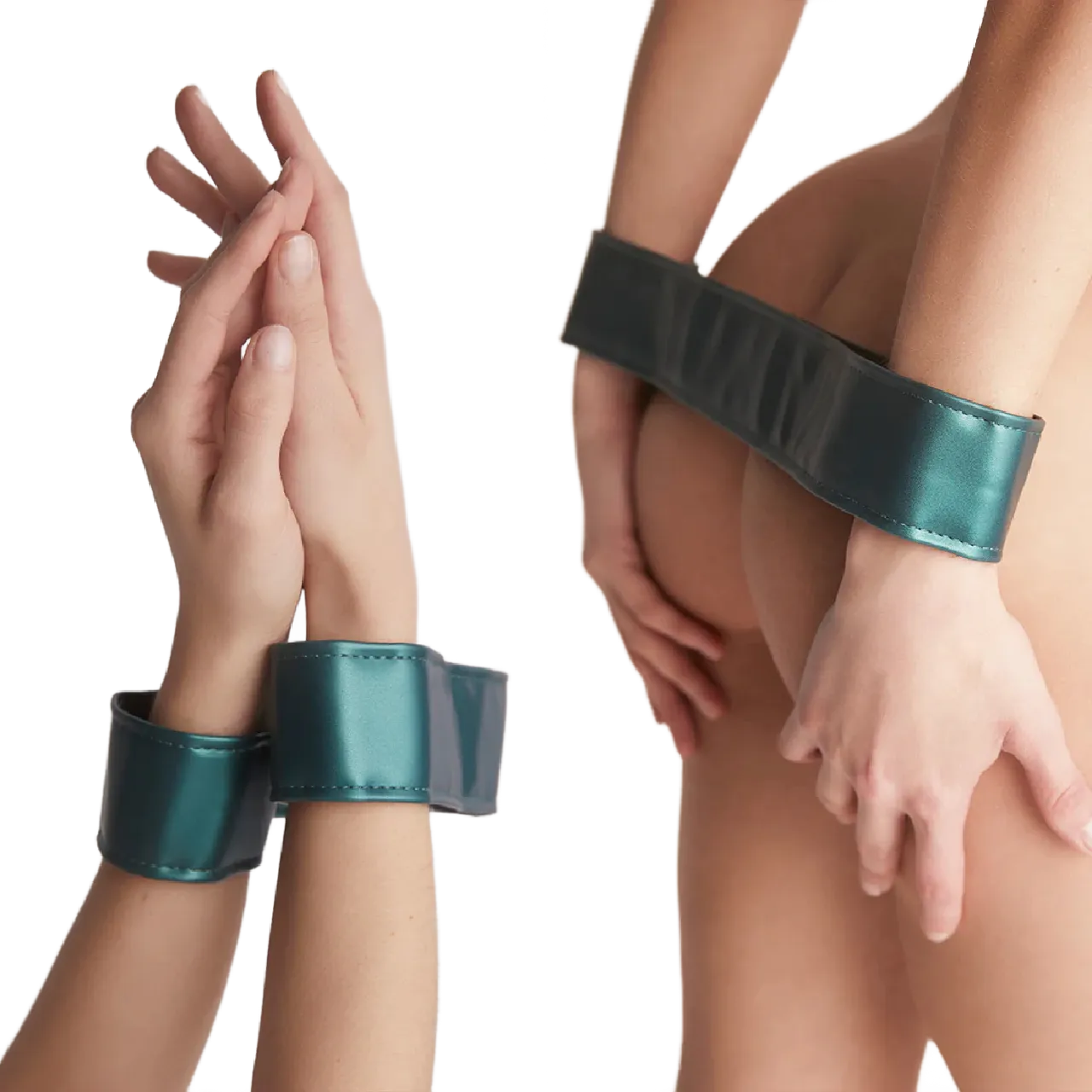 Strap On Me Leatherette Harness Curious - Metallic Green