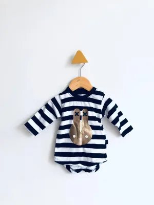 Striped Bunny Top // 3-6M