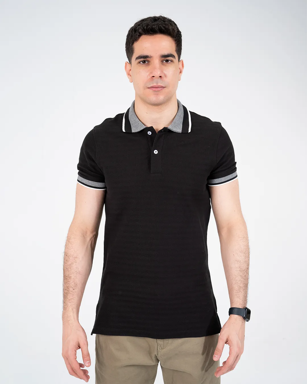 Striped Jacquard Polo