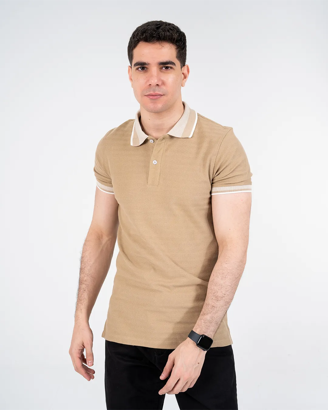 Striped Jacquard Polo
