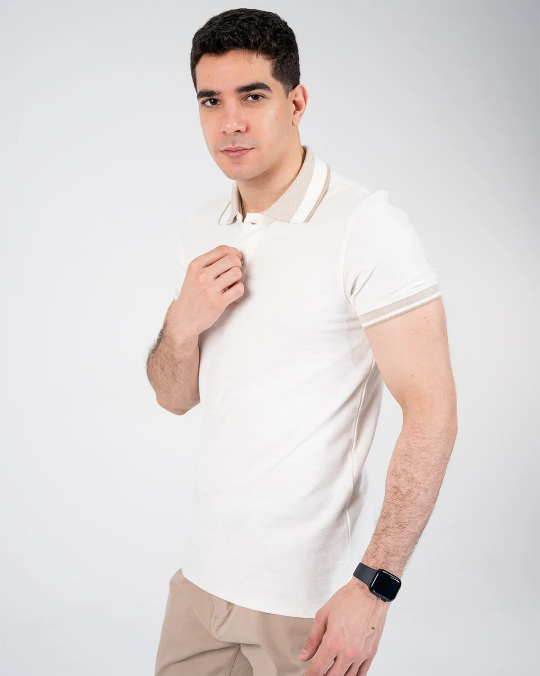 Striped Jacquard Polo