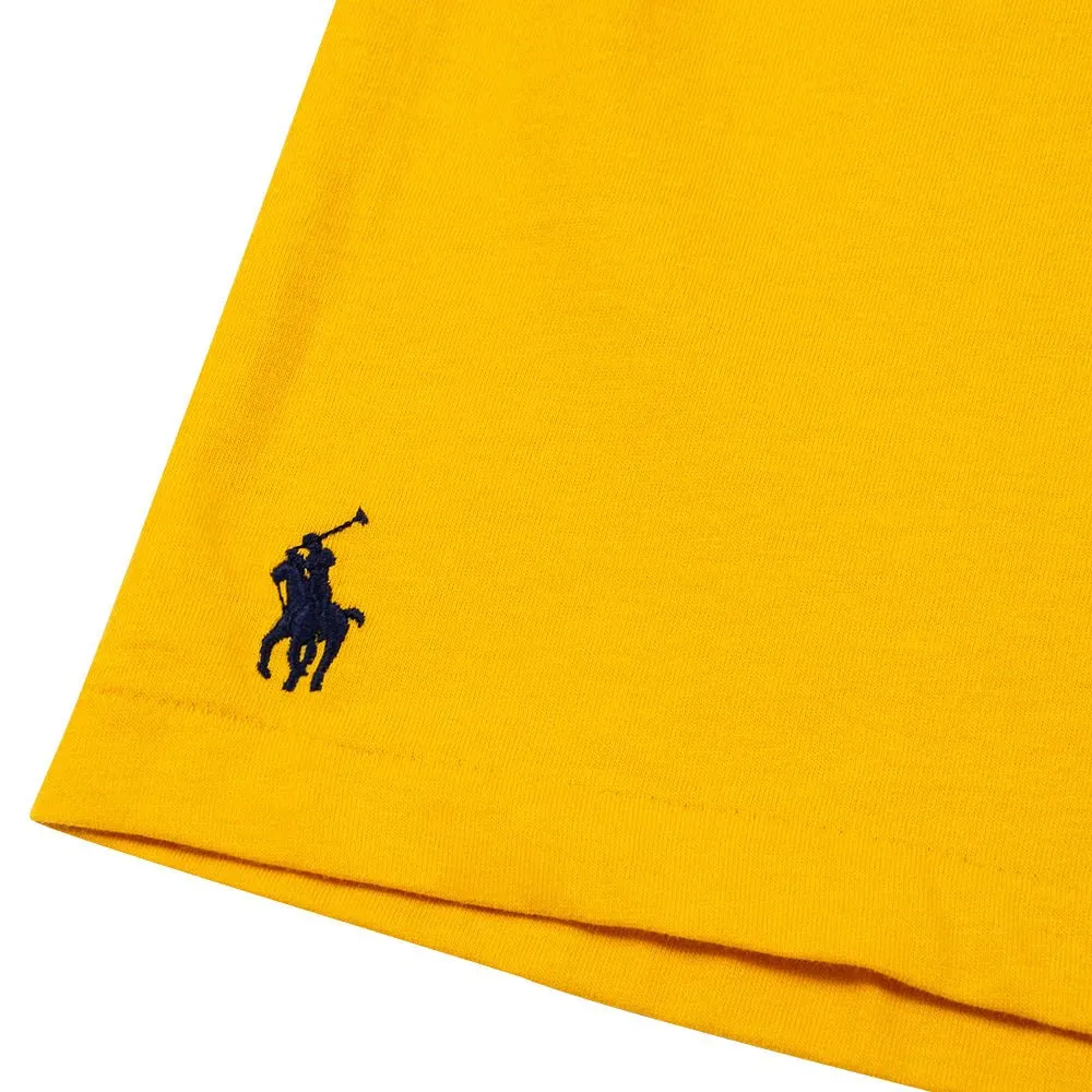 Striped Logo Tee - Gold
