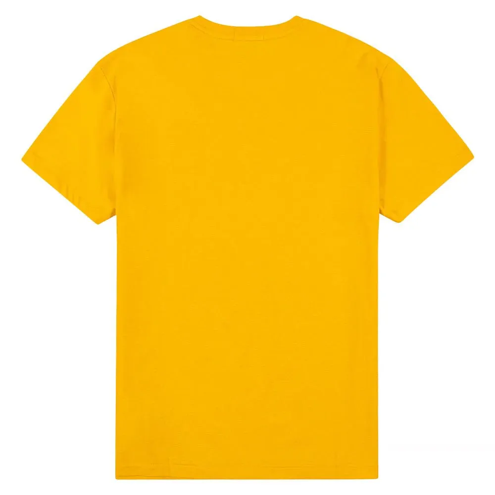 Striped Logo Tee - Gold