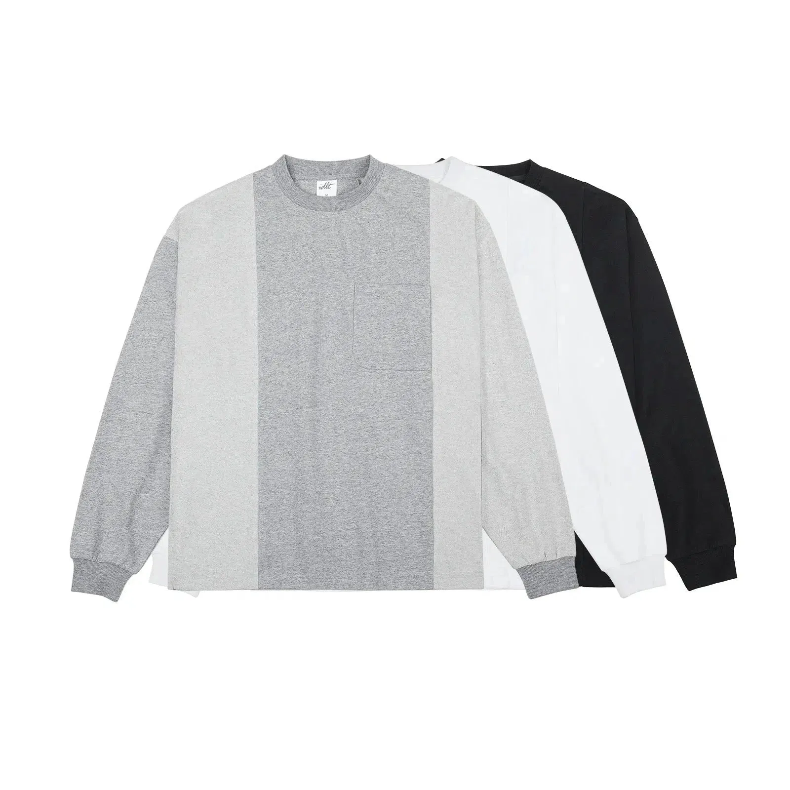 Striped Patchwork Pocket Pullover
