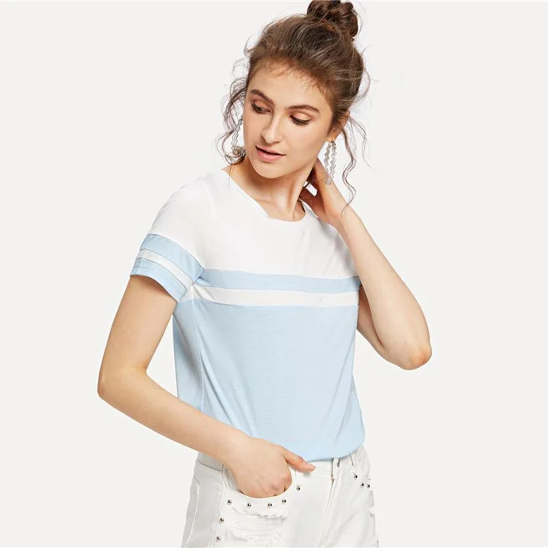 Striped Patchwork T-Shirt