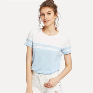 Striped Patchwork T-Shirt
