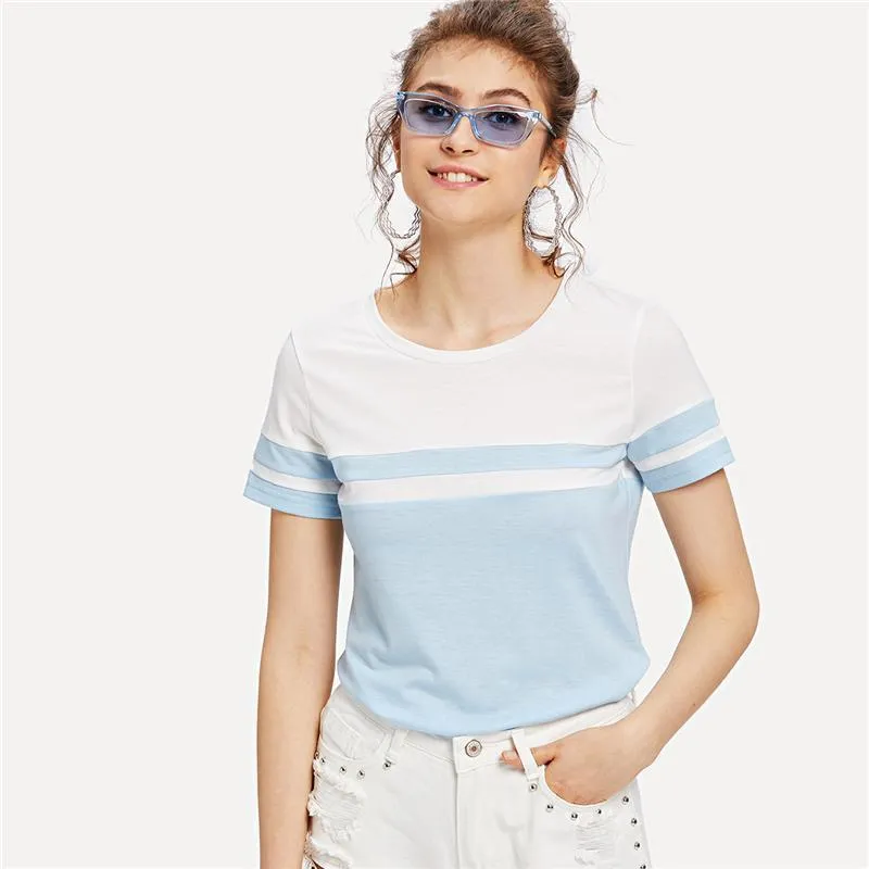 Striped Patchwork T-Shirt