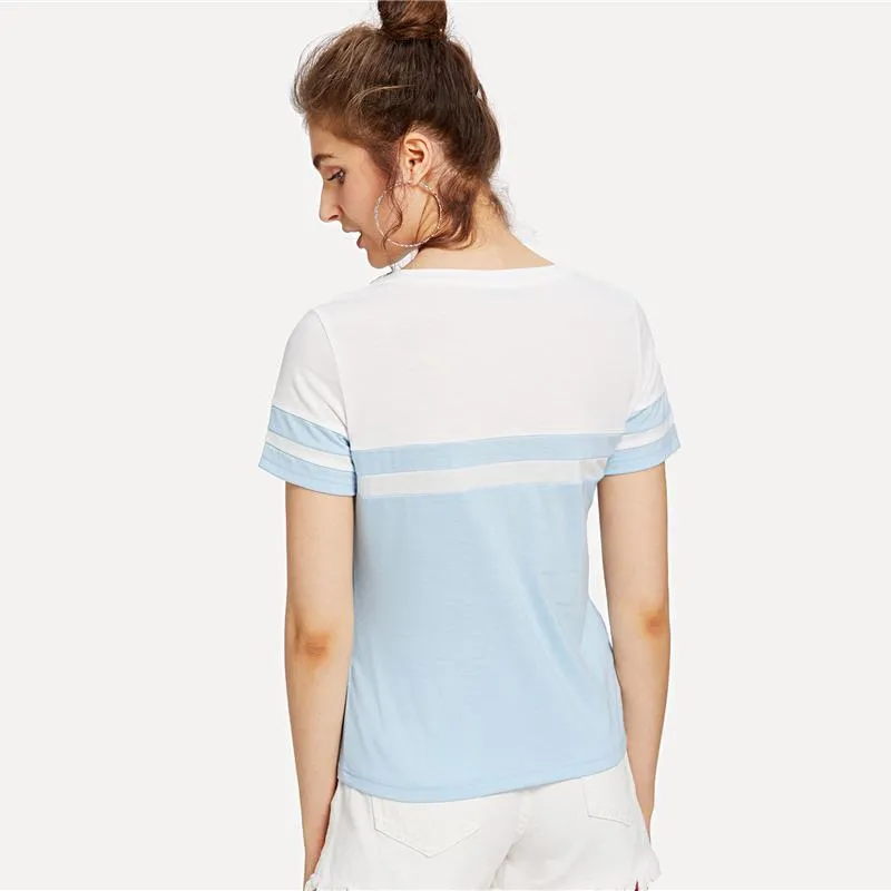 Striped Patchwork T-Shirt