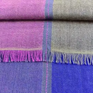 Stunning Quadra Cashmere Scarf - Elegant Blue & Purple