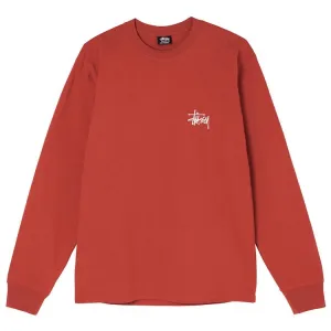 Stussy Basic Logo Longsleeve T-Shirt Brick