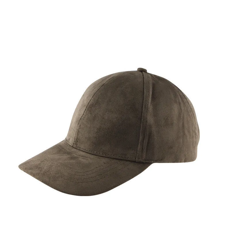 Summer Baseball Cap Women Fashion Street Hip Hop Caps Suede Hats for Ladies Black Grey Baseball Cap