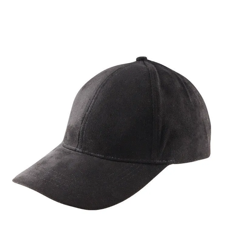 Summer Baseball Cap Women Fashion Street Hip Hop Caps Suede Hats for Ladies Black Grey Baseball Cap