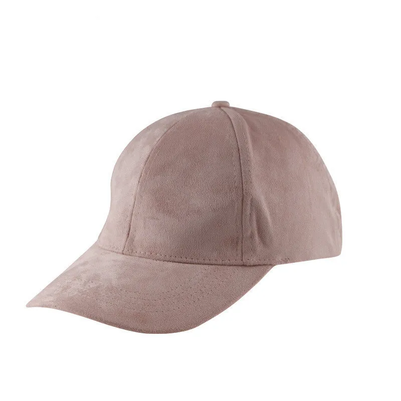 Summer Baseball Cap Women Fashion Street Hip Hop Caps Suede Hats for Ladies Black Grey Baseball Cap