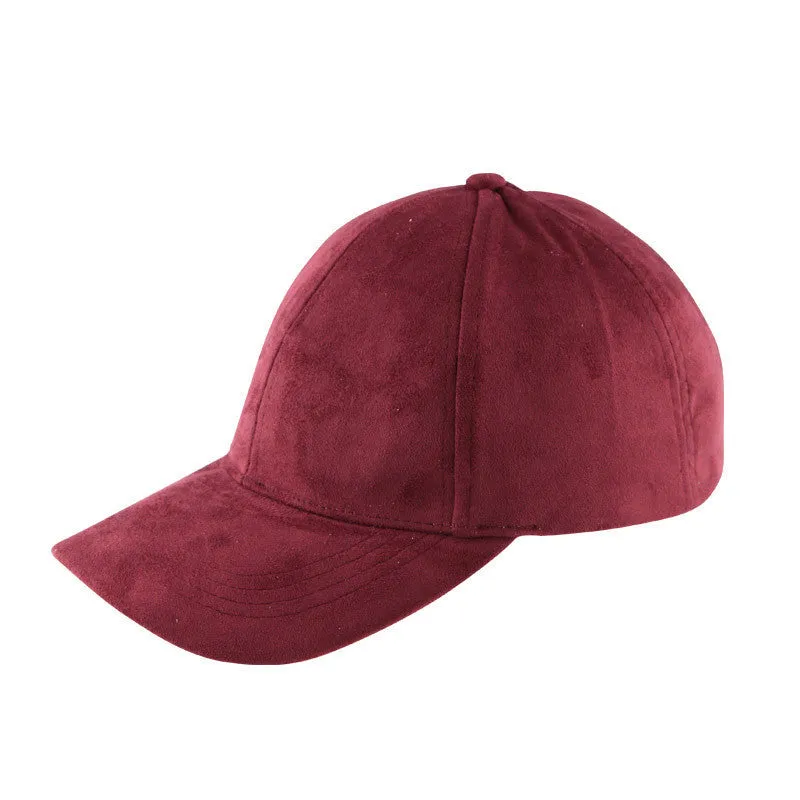 Summer Baseball Cap Women Fashion Street Hip Hop Caps Suede Hats for Ladies Black Grey Baseball Cap