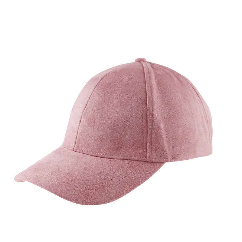 Summer Baseball Cap Women Fashion Street Hip Hop Caps Suede Hats for Ladies Black Grey Baseball Cap