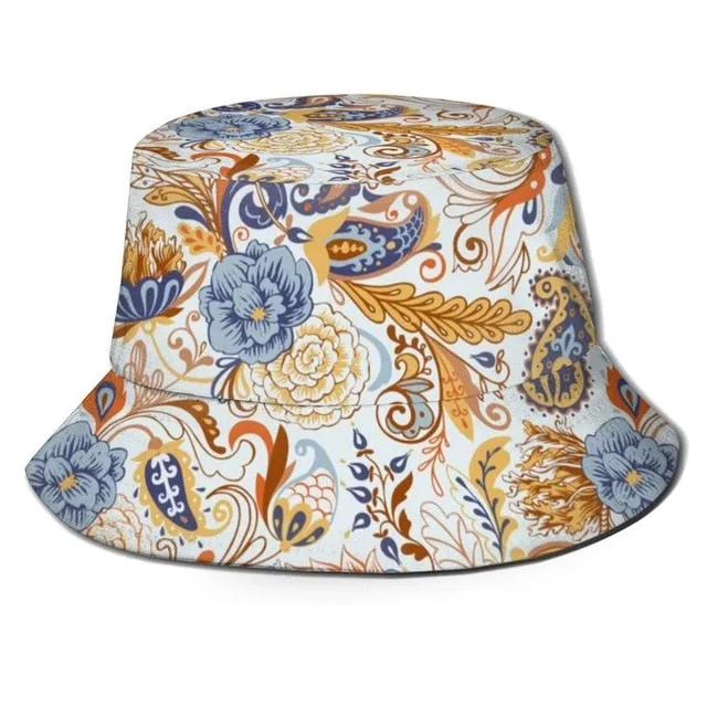 Summer Foldable Retro Blue Cap