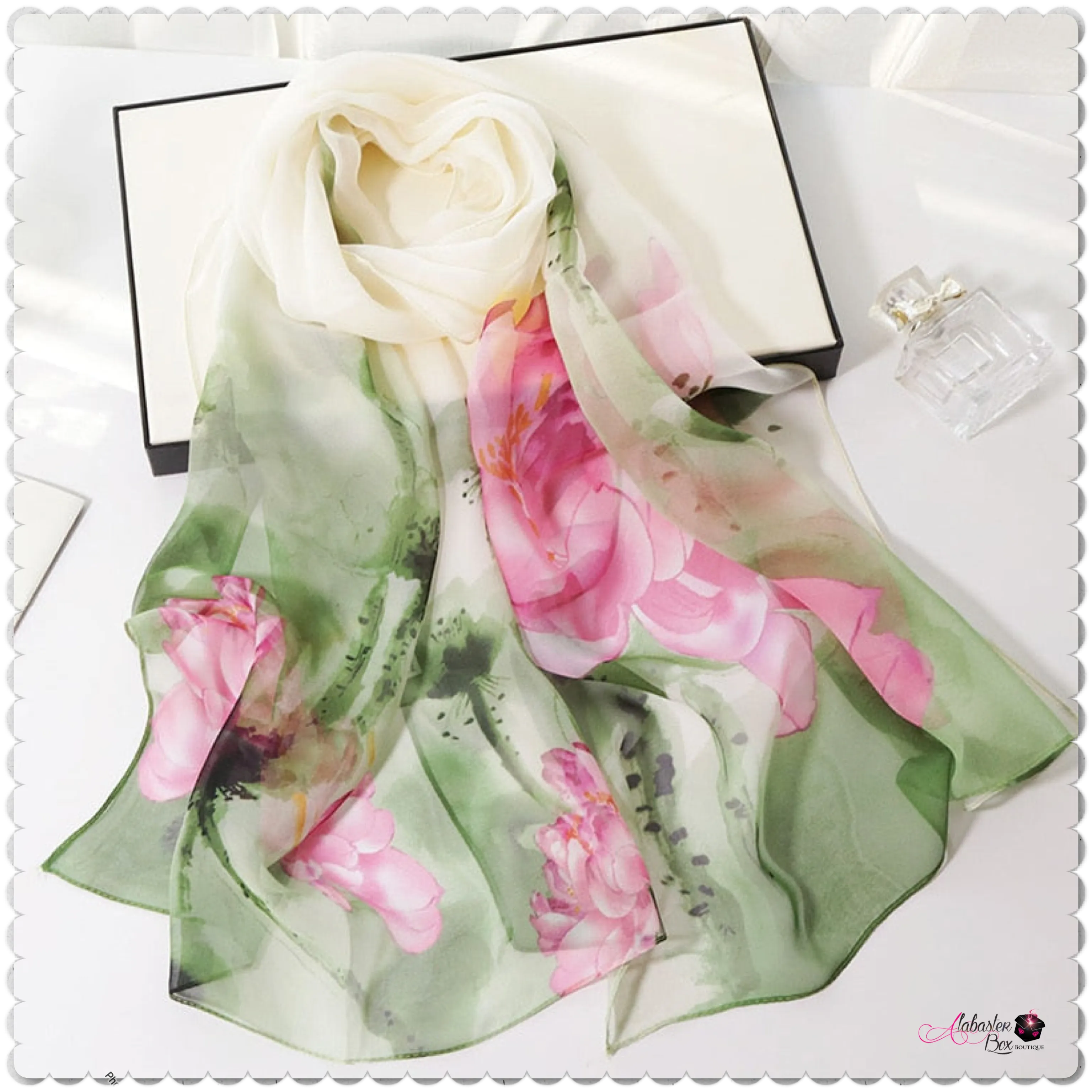 “Summer Tea 🫖 Rose” Scarf