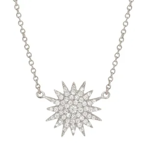 SUNBURST NECKLACE, SILVER