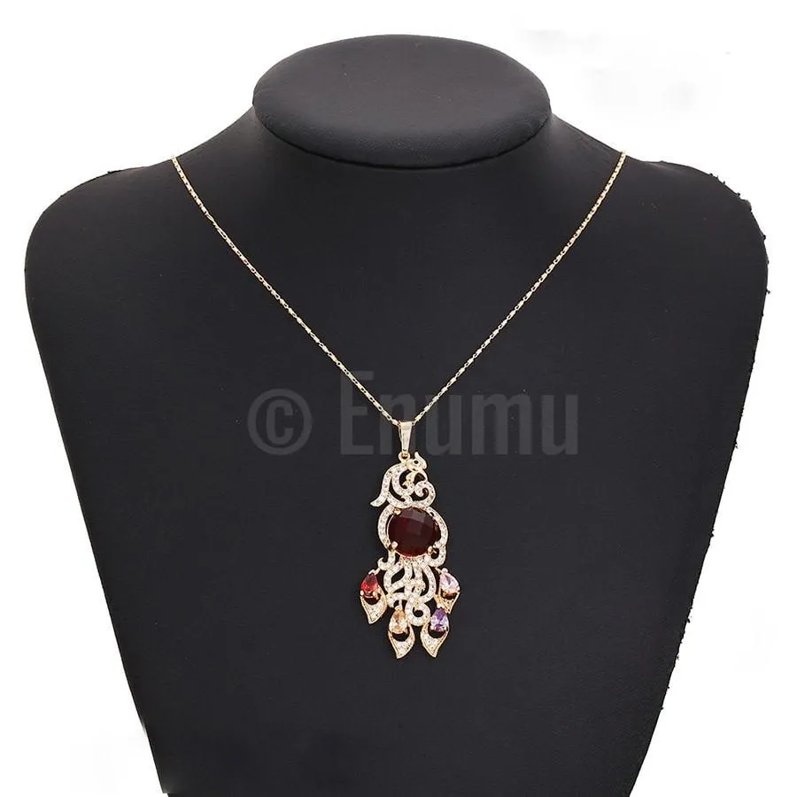 Super Big Multi Colour Peacock Pendant