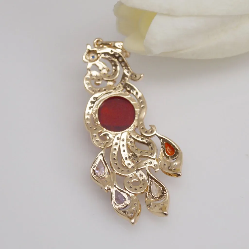 Super Big Multi Colour Peacock Pendant