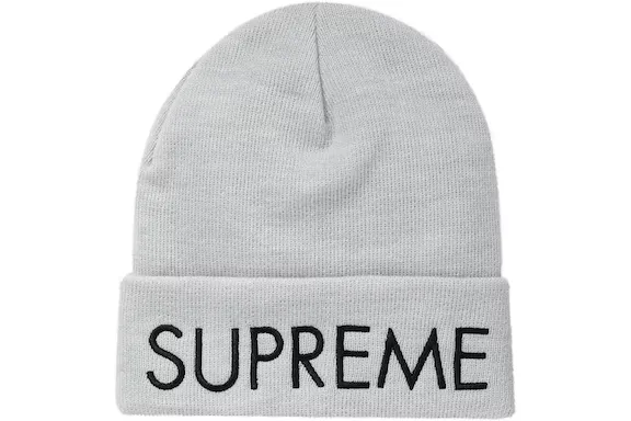Supreme "Capital" Beanie Ash Grey