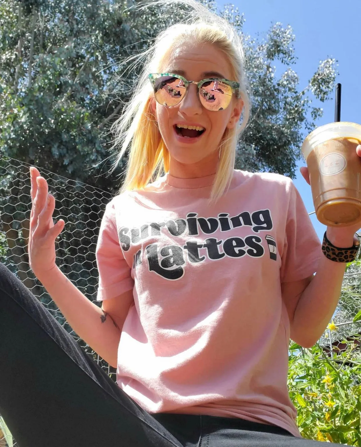 Surviving on Lattes - Desert Pink