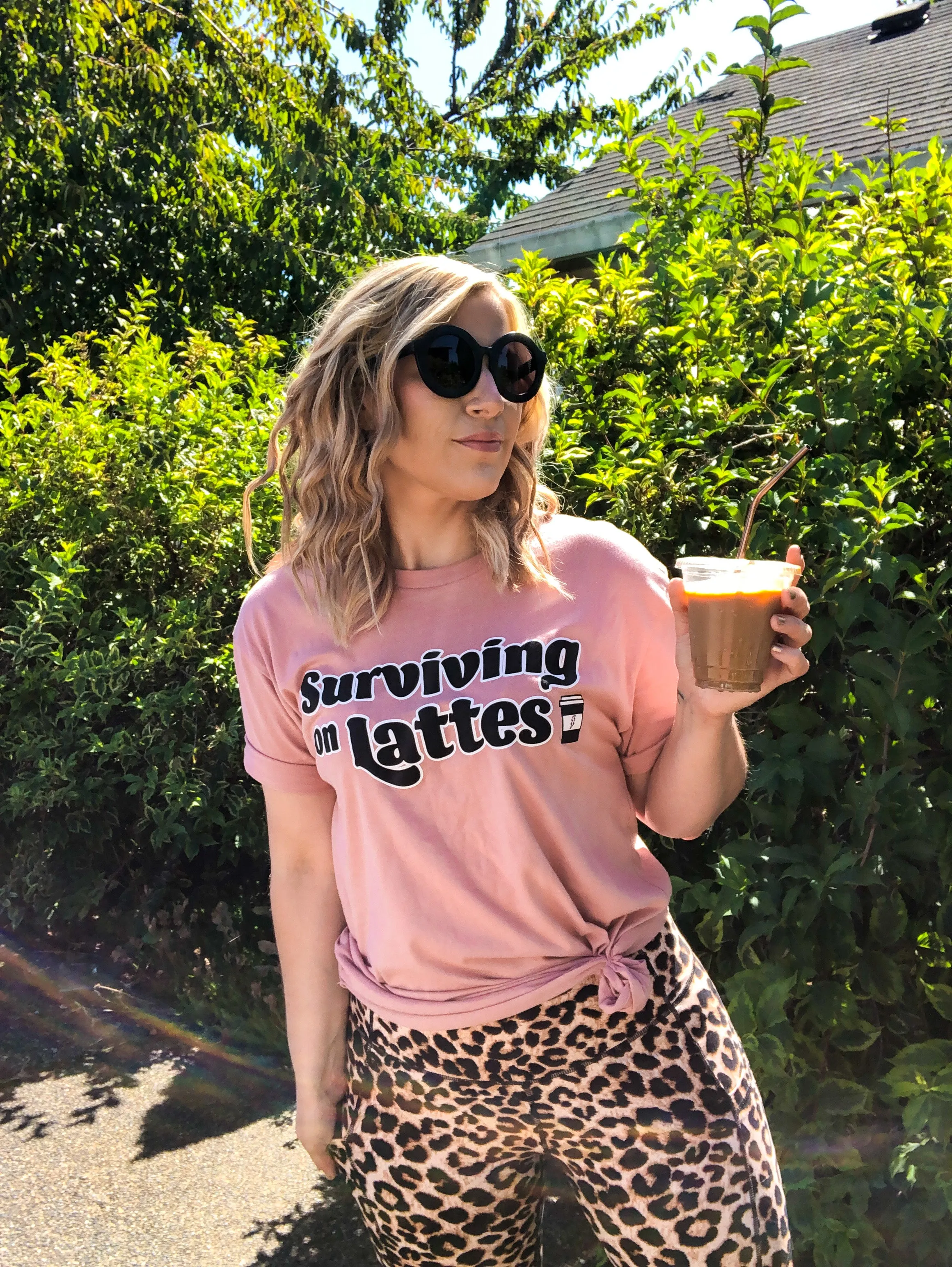 Surviving on Lattes - Desert Pink