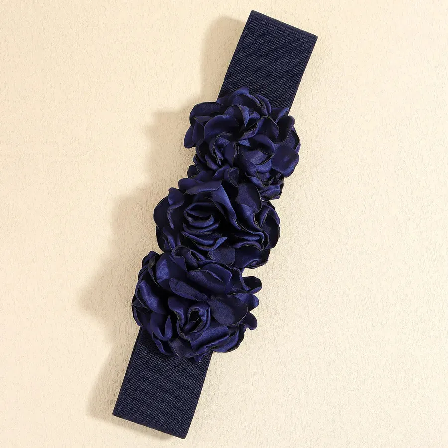 Sweet Flower Woven Fabric Women's Woven Belts