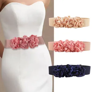 Sweet Flower Woven Fabric Women's Woven Belts