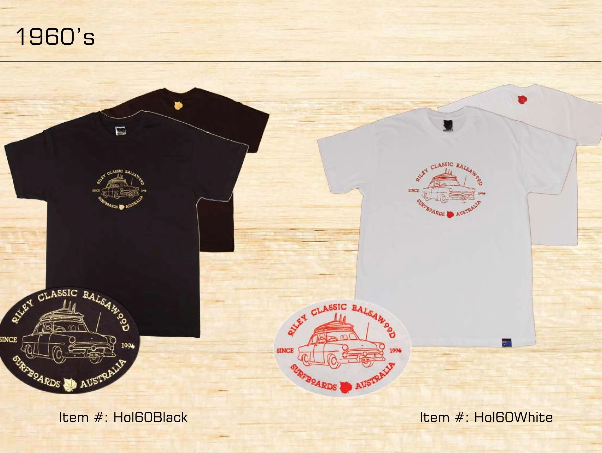 T-Shirts with different colours, sizes and designs from the last 25 years