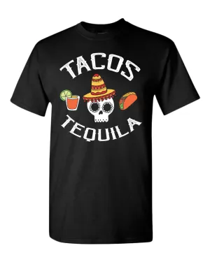 Tacos tequila t-shirt, drinking tees