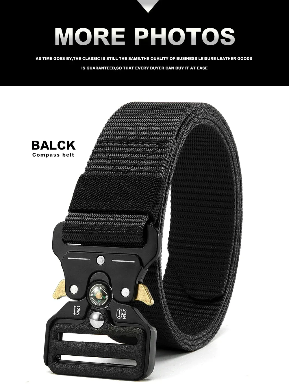 Tactical Compass Belt for Men