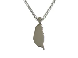 Taiwan Map Shape Pendant Necklace
