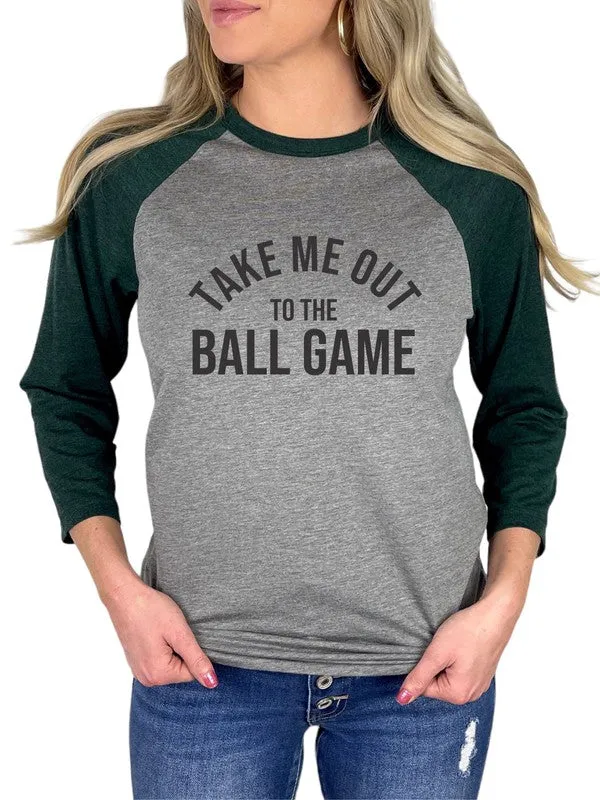 Take Me Out To The Ballgame Baseball Sleeve Tee