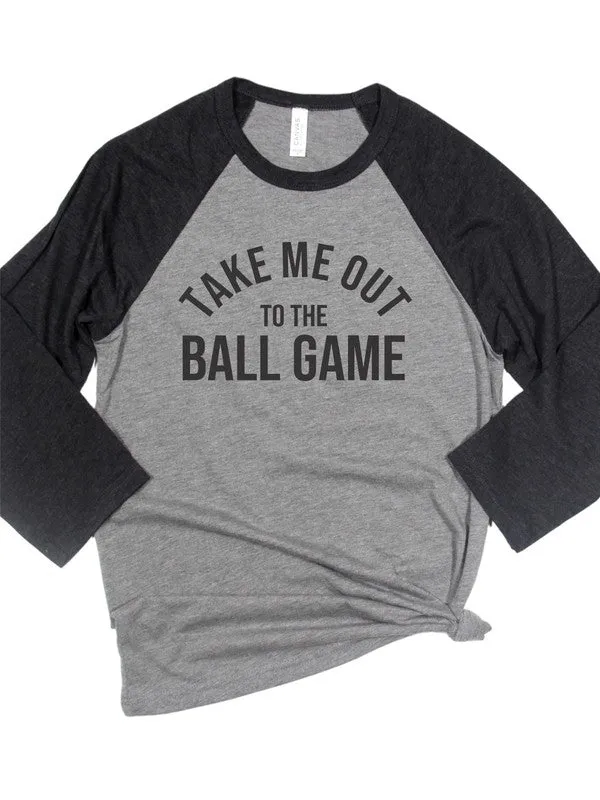 Take Me Out To The Ballgame Baseball Sleeve Tee