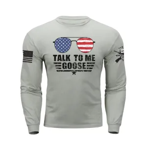 TALK TO ME GOOSE GRAPHIC LONG SLEEVE T-SHIRT