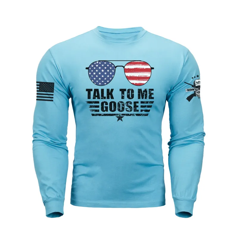 TALK TO ME GOOSE GRAPHIC LONG SLEEVE T-SHIRT