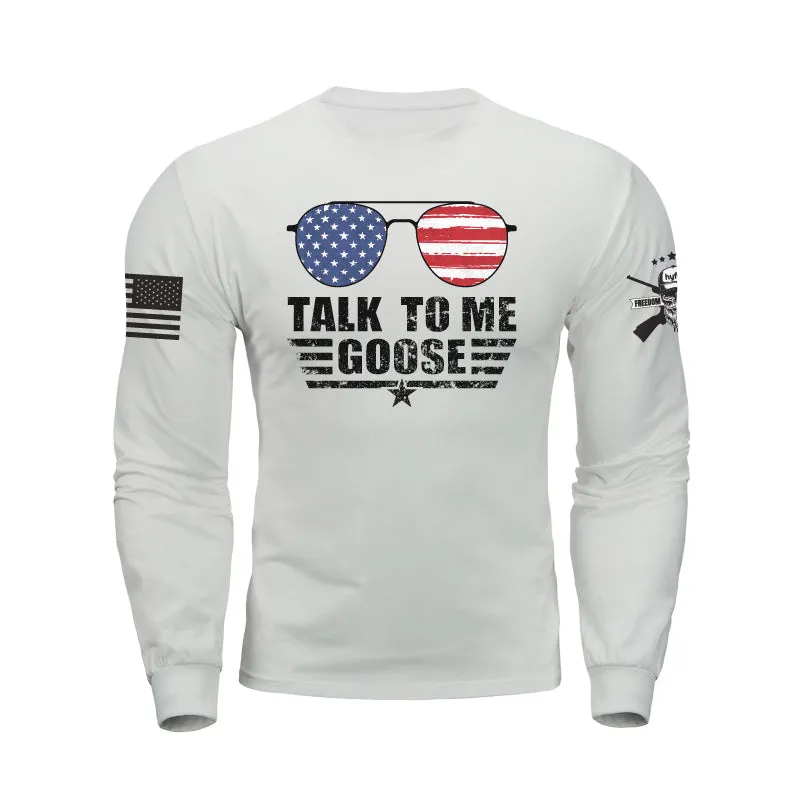 TALK TO ME GOOSE GRAPHIC LONG SLEEVE T-SHIRT
