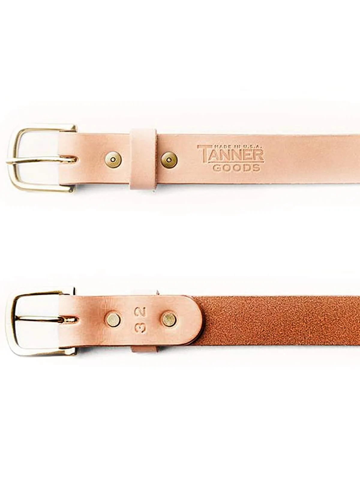 Tanner Goods Classic Belt Natural Brass