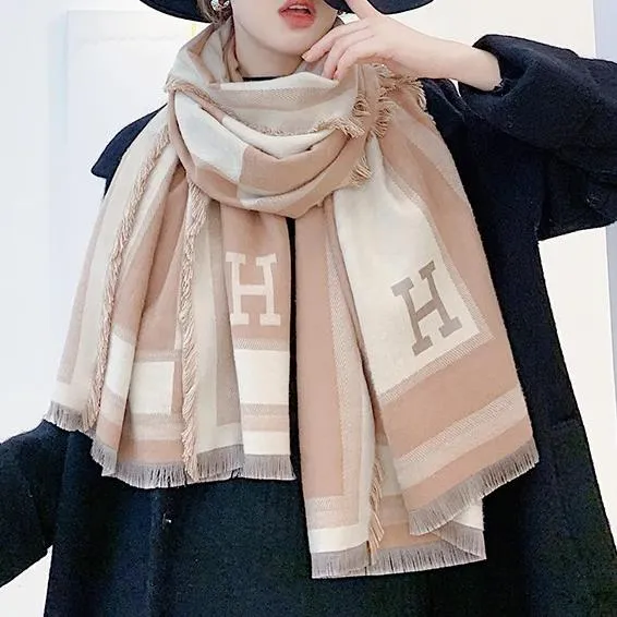Tassel Warm Cashmere Thick Scarf Shawl Wrap for Women Ladies Girls 65x190