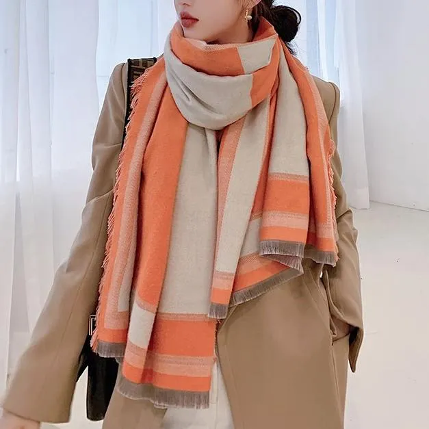 Tassel Warm Cashmere Thick Scarf Shawl Wrap for Women Ladies Girls 65x190