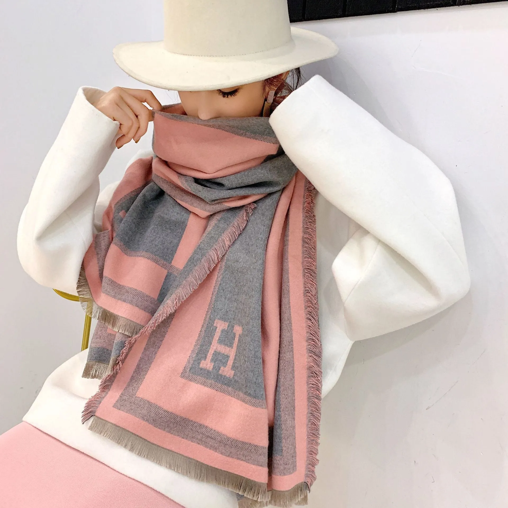 Tassel Warm Cashmere Thick Scarf Shawl Wrap for Women Ladies Girls 65x190