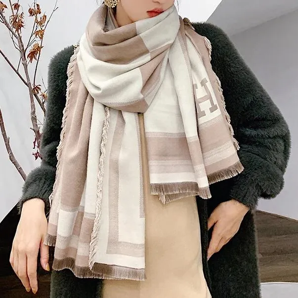 Tassel Warm Cashmere Thick Scarf Shawl Wrap for Women Ladies Girls 65x190